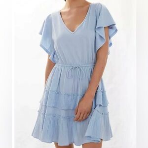 Daily Practice by Anthropologie Tiered Ruffle Mini Dress - Size L
